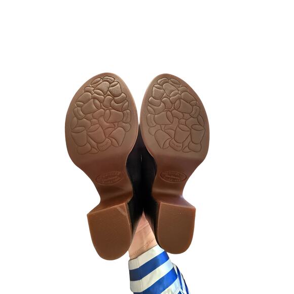 Kork Ease Women's Black Pull-On Sagano Leather Mules Heel Size 6M - Picture 9 of 10